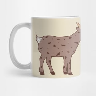 Chocolate Ice Cream Goat (brown background) Mug